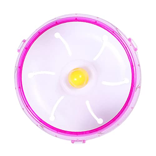 Baoblaze Rueda de Ejercicio silenciosa para hámster, Disco Giratorio para Correr, Ruedas para Correr, Suministros silenciosos para Mascotas para Animales - Rosa 21cm