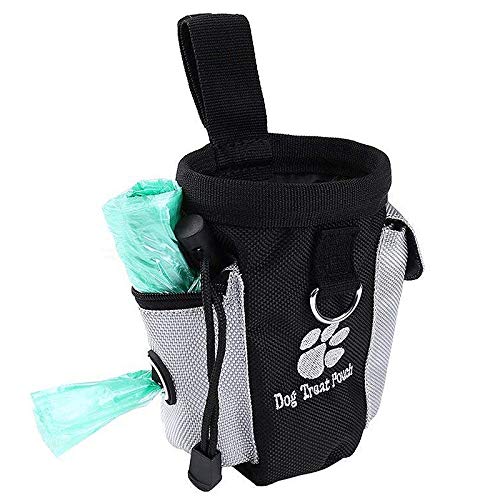 Basage Bolsa para Tratar Cachorros de Perro para Entrenamiento Bolsode Cebo Canastilla para Perros Portador del Portador Cintura Clip Cierre con CordóN,Ajuste PequeeAs Manos Medianas