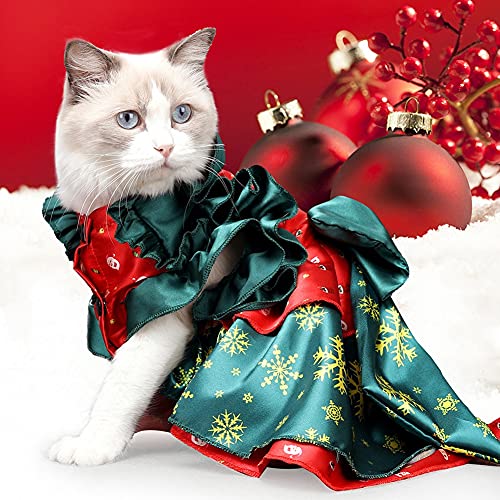 Bebliss Halloween Disfraces de Mascotas de Halloween Ropa de Mascotas de Navidad Pet Traje de Navidad Set Cosplay Árbol de Navidad Abrigo Gato para Halloween Fiestas de Navidad Eventos de Vacaciones