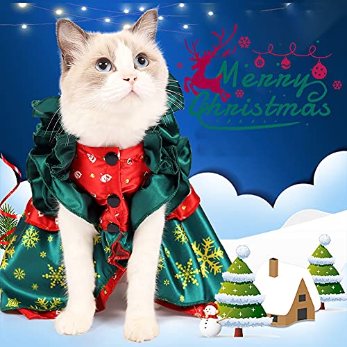 Bebliss Halloween Disfraces de Mascotas de Halloween Ropa de Mascotas de Navidad Pet Traje de Navidad Set Cosplay Árbol de Navidad Abrigo Gato para Halloween Fiestas de Navidad Eventos de Vacaciones