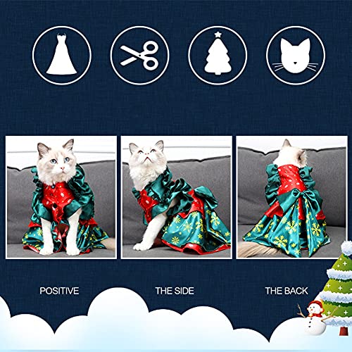 Bebliss Halloween Disfraces de Mascotas de Halloween Ropa de Mascotas de Navidad Pet Traje de Navidad Set Cosplay Árbol de Navidad Abrigo Gato para Halloween Fiestas de Navidad Eventos de Vacaciones