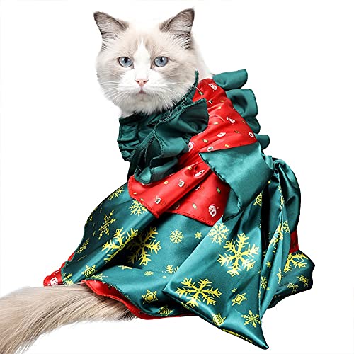 Bebliss Halloween Disfraces de Mascotas de Halloween Ropa de Mascotas de Navidad Pet Traje de Navidad Set Cosplay Árbol de Navidad Abrigo Gato para Halloween Fiestas de Navidad Eventos de Vacaciones