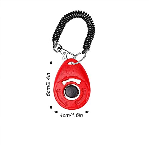 Bemend Clicker, Clicker para Adiestramiento Perro, Clicker para Perros, Clicker Adiestramiento Perro, para Entrenamiento de Mascotas, para Perros, Gatos, Pájaros, Caballos, 4 Colores