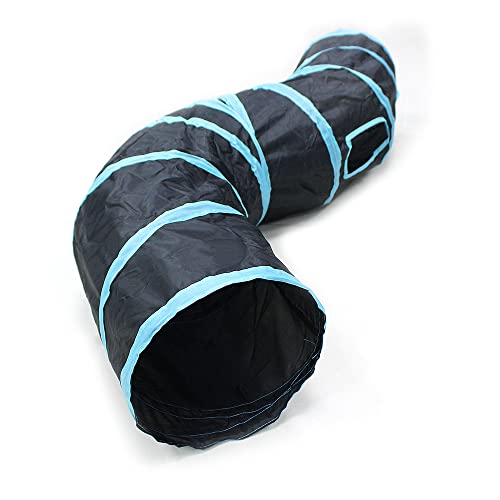 Bemodst Túnel para gatos tipo S, 2 vías/3 vías/4 vías/5 vías plegables en forma de S, tubos para animales pequeños, túneles de gatito, laberinto, juguete interactivo, para gatito, cobayas, (2 vías)