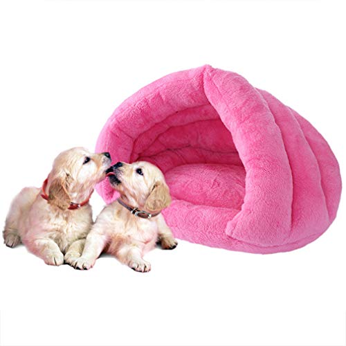 Beskie Tienda de campaña para mascotas, para gatos pequeños, medianos y perros, saco de dormir grueso de forro polar cálido, cama para perro, cuna madriguera, agujero iglú