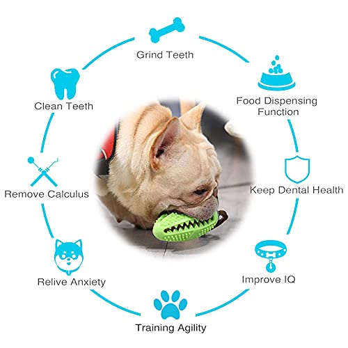 Bibykicn Juguete Masticable Interactivo para Perros, Pelota de Juguete con Ventosas, Duraderos Juguete de Mordida Multifunción Limpieza de Dientes para Cachorros Perros Grandes (B: Verde)