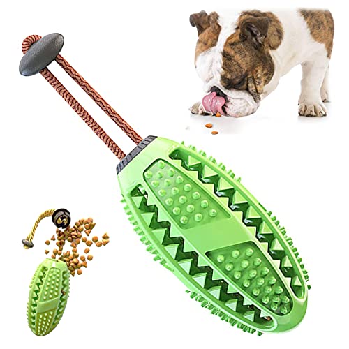 Bibykicn Juguete Masticable Interactivo para Perros, Pelota de Juguete con Ventosas, Duraderos Juguete de Mordida Multifunción Limpieza de Dientes para Cachorros Perros Grandes (B: Verde)