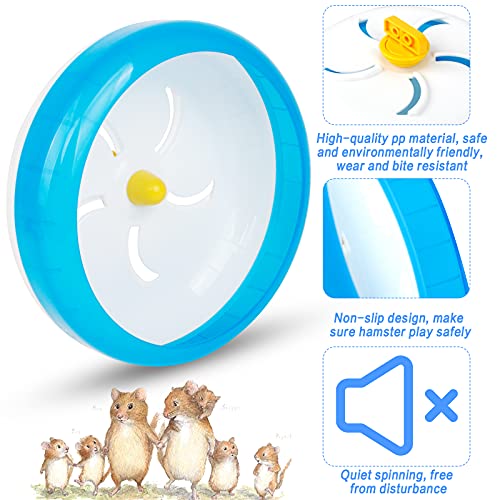 Bigxin 1Pcs Rueda para Animales Hamster Bola Hámster, Rueda Hamster Silenciosa Rueda de Plástico para Hámster, Rueda para Cobayas Ratones, Herbos, Ratas Mascotas Pequeñas (17cm, Azul)