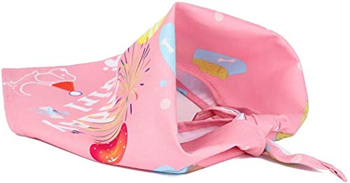 BIPY Juego de bandanas para perro de 1er cumpleaños para niñas pequeñas y medianas mascotas, tocado rosa, suministros de aseo para decoración de fiesta