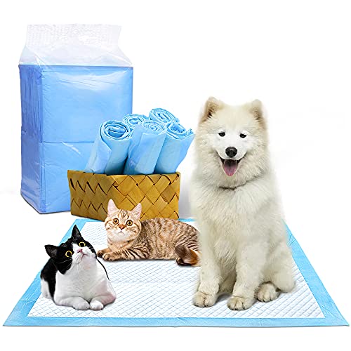 Bizcasa Empapadores de adiestramiento para Perros, Toallitas de Entrenamiento para Mascotas, Ultraabsorbente 60 * 60cm,Súper Absorbentes, Almohadillas de Entrenamiento Ecológicas para Perros Medianos