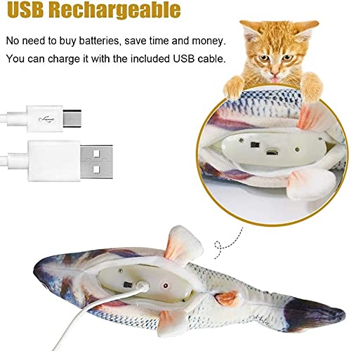 BIZS Gato Juguete eléctrico 3D Peces USB cargamiento simulación de Peces Juguetes interactivos para Gatos para Gatos Mascotas Juguete Gato Suministros Juguetes para Gatos (Color : Mi)