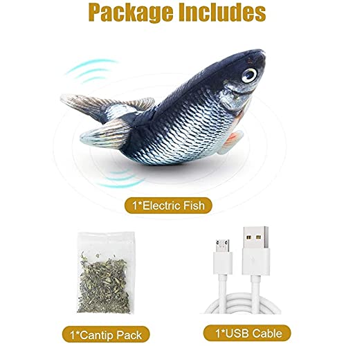 BIZS Gato Juguete eléctrico 3D Peces USB cargamiento simulación de Peces Juguetes interactivos para Gatos para Gatos Mascotas Juguete Gato Suministros Juguetes para Gatos (Color : Mi)