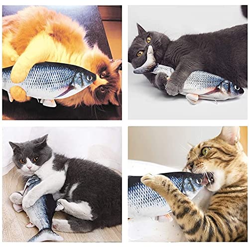 BIZS Gato Juguete eléctrico 3D Peces USB cargamiento simulación de Peces Juguetes interactivos para Gatos para Gatos Mascotas Juguete Gato Suministros Juguetes para Gatos (Color : Mi)