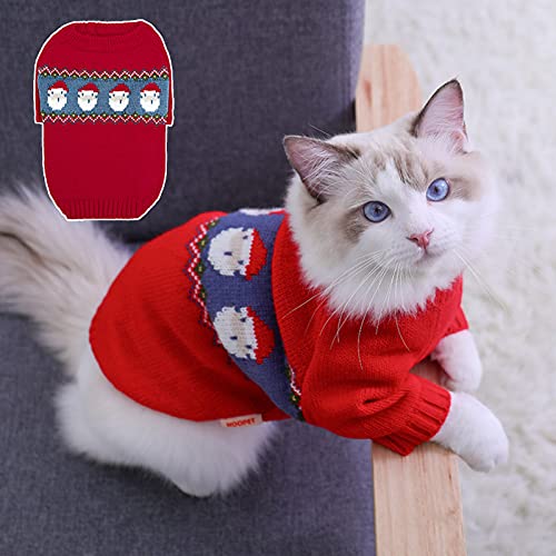 Bodhi2000 Jerseys para Perros, Jersey para Mascotas de Punto de Rayas con patrón de Cosplay de Textura Suave de Punto para Perros y Gatitos, suéter para Perros pequeños Rojo XS