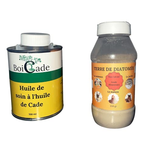 BOICADE - Aceite de cuidado con aceite de cura, 500 ml + pincel para gallina, caballos, gatos, perros y patas. Cuidado de pies y sabotes. Tierra de diatomea no calcinada y grado alimentario.