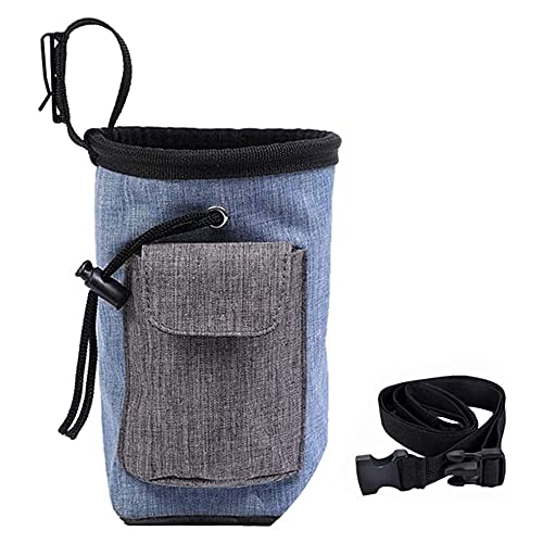 Bolsa Entrenamiento para Perros Portátil, Bolsa Entrenamiento para Perros, Riñonera Mascotas, Bolsa para Caminar para Entrenamiento Cachorros, para Varios Tipos Entrenamiento y Caminata Perros (Azul)