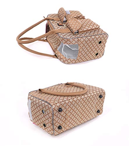 Bolsa Gato Bolsa De Transporte para Perros Y Gatos Portátil Pet Puppy Pet Dog Fashion Plaid Bolso De Tela Oxford Transpirable Chihuahua Carrier Pets H