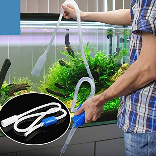 Bomba de limpieza de acuarios 1 PC Acuario Limpie la bomba de vacío Simple Pesca Tanque Limpie el cambiador de agua Aquarium Limpiador de peces Tanque de pescado Herramientas de limpieza Accesorios Fu