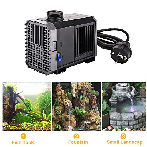 Bomba Sumergible para Pecera o Acuario,SUNSUN CHJ-3000 55W 3000L/h, Submersible Pump Fish Tank de Agua Sumergible, Acuario, Water Strider AC220-240V Acuario Fuentes Estanque Sistemas Hidropónicos