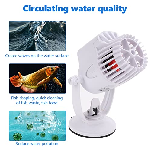 Bomba Wavemaker para acuario, bomba Powerhead para tanque de peces, temperatura del agua circulante de plástico de gran flujo para agua dulce para agua salada para peces Estándar europeo 220v-ZY-200M