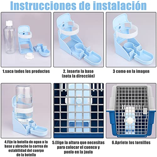 Botella de Agua para Mascotas, Diyife Dispensador de Agua para Jaulas de Animales Pequeños, Fuente Automática para Beber Mascotas para Conejos, Chinchillas, Erizos y Ardillas