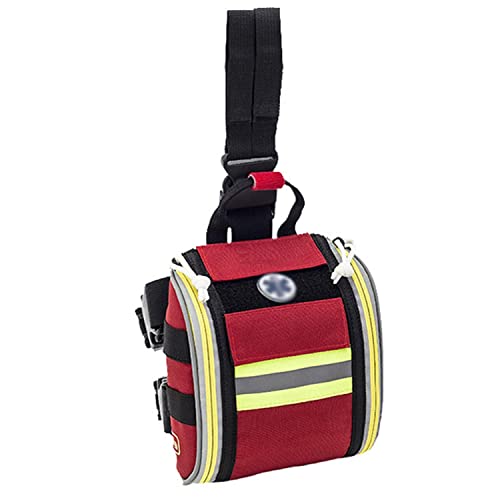 Botiquín de Primeros Auxilios, Bolsa de Primeros Auxilios de Rescate de Tipo Fijo para piernas para emergencias y Supervivencia, Bolsa médica de diseño Doble Cremallera para el hogar, Viajes, Camping