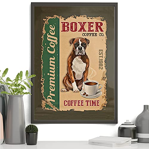 #boxer - Póster de lienzo para perros y softbols, diseño de perro #boxer con perros y softball, diseño de perro #boxer's House Rules, sin marco, 40,6 x 61 cm