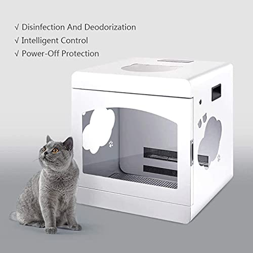 BrightFootBook Caja De Secado Inteligente para Mascotas, con Pantalla LED, con Cerradura De Puerta De Seguridad Y Luz Suave, para Gatos, Perros Pequeños, Aseo De Mascotas, Secador, Soplador