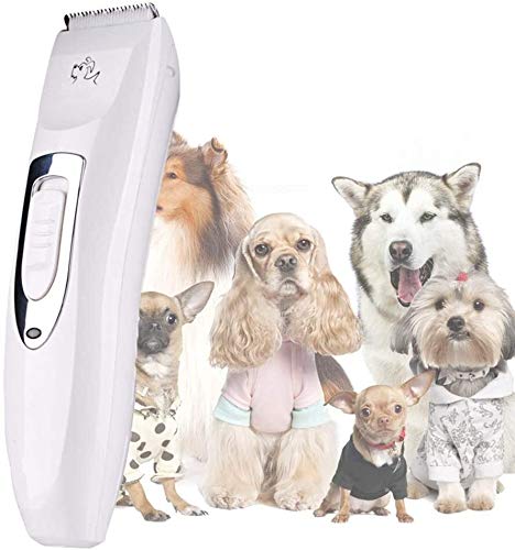 Broche del pelo Aseo de mascotas, mascotas Clippers Quiet profesional de bajo ruido recargable Peluquería Canina Clippers inalámbrico Pet Trimmer de pelo, mejor cortadora de cabello for perros gatos m