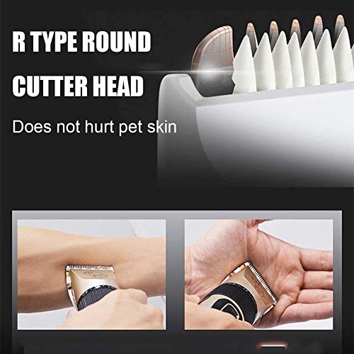 Broche del pelo Clippers perro, de bajo ruido Peluquería Canina Clippers inalámbrico Pet Hair Trimmer, Herramienta de preparación del animal doméstico recargable, kit de aseo Profesional perro, el mej