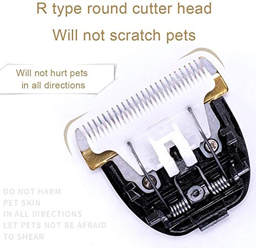 Broche del pelo Clippers perro, profesional del animal doméstico de bajo ruido Peluquería Canina Clippers USB inalámbrico recargable for mascotas pelo Trimmer, con 4 guías peine tijeras podadoras mejo