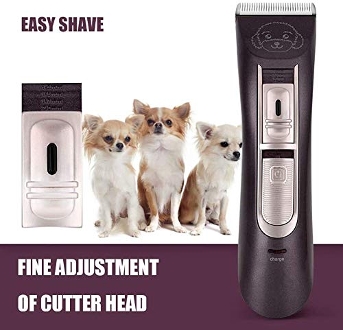 Broche del pelo Clippers perro, USB Quiet profesional recargable de bajo ruido for mascotas Peluquería Canina Clippers inalámbrico Pet Trimmer de pelo, mejor cortadora de cabello for mascotas Perros G