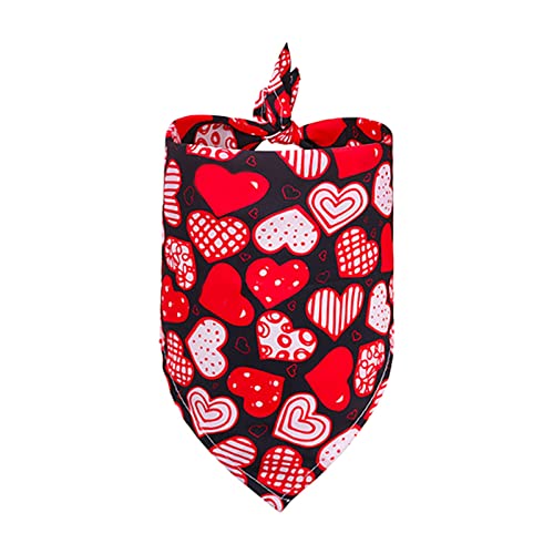 Bufanda Mascota Clásica Collares Perros y Gatos Disfraces para Accesorio Mascota Cachorro y Gatito Romántico Triángulo Baberos Lindo Chales Pañuelo Bufandas Triangular día de San Valentín