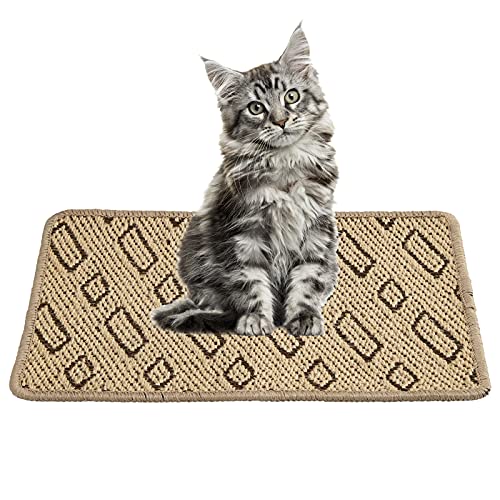 Bulaned Alfombra Rascador para Gatos, para Rascar y Alfombra de Protección, Estera para Rascar el Gato, Almohadilla de Sisal Natural