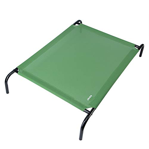 Cadoca Cama para Mascotas elevada Verde tamaño L anticalor para Perros Gatos Duradero Carga de 60Kg para Interior Exterior casa