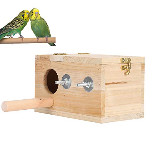 Caja De Cría De Aves Caja De Cría De Loros Caja De Madera Casa Caja De Incubadora De Pájaros Cálida Caja, Caja De Cría para Loros Ardilla Cobaya (S)