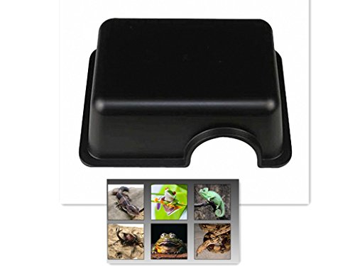 Caja para escondite de reptiles, escondite de animales pequeños, esconderse con textura ayuda a pelar, para serpientes, lagartos, leopardo gecko (S & M)