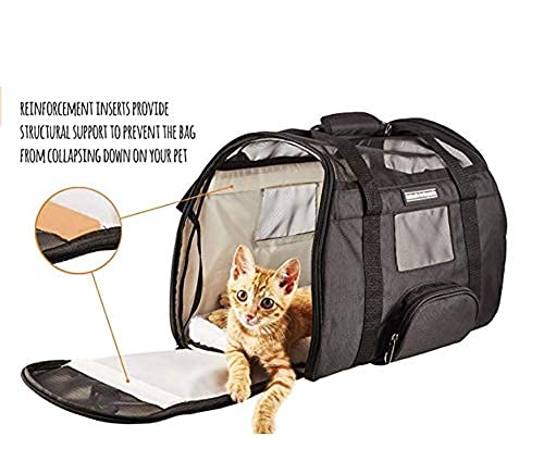 Caldwell's Pet Supply Co. Aprobado por la aerolínea Viaje/Transporte Pet Carrier / 2 Suave Lana de ratón/Lavable / 2018 de Nuevo diseño/Correas de la Maleta/Perrera Cabina