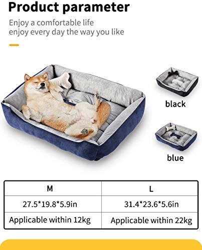 Cama con Forma de Perro para Perros de tamaño Mediano, majestuosa Cama para Perros, Cama para Perros ansiolíticos (con Juguetes de Hueso de Peluche Gratis)