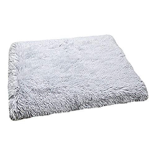 Cama de felpa para la mayoría gatos y perros pequeños, 63,5 x 58,2 cm, suave y cálida, para invierno, con forro suave a juego, resistente a la suciedad