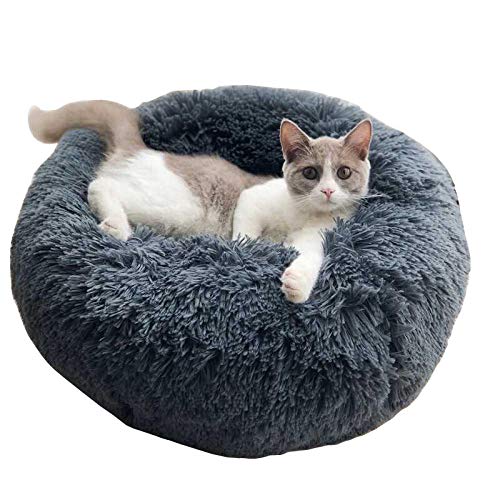 Cama de Mascotas Cama de Perros,Perrera para Perros cálida de Invierno, Perrera para Mascotas-Colorful_40cm de diámetro,Cama Perro Suave Cama Gato