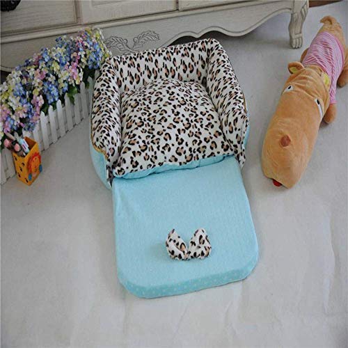 CAMA DE PET PET DOG Moldetral,High Back Kennel Cuerda de gato caliente,Cómoda cama de mascotas redonda,sofá de cojín suave,for gatos y perros pequeños Invierno Cama cálida gruesa cómoda (Color:Xlue,Ta