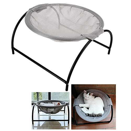 Cama para Gatos, Casa Colgante para Gatos, Tela de Malla, Portátil, Suave, Independiente, para Gatos, Cama para Gatos, Suministros para Mascotas para Scottish Fold American Bobtail, Poodle(gris)