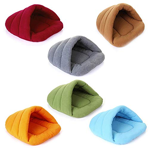 Cama para Gatos Casa de Perrera Colchoneta para Dormir Perros Cordero Cordero Cojín para Mascotas C Cojín para Perros Zapatilla Casa para Perrera Almohadilla para Dormir-Naranja, XS, Francia