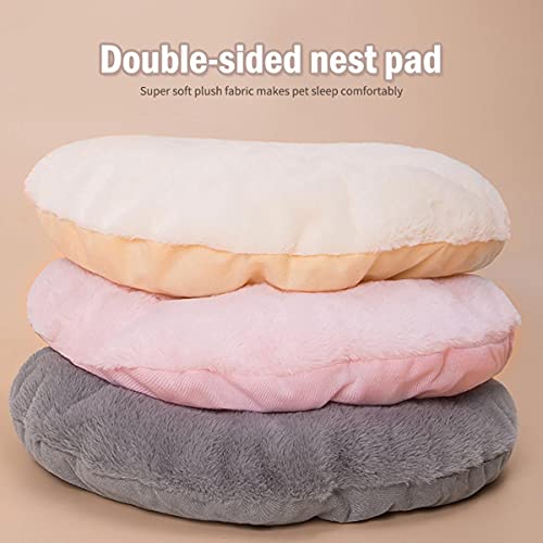 Cama para mascotas de felpa suave Saco de dormir cálido Cachorro Forma de calabaza Mascota Gato Casa de perro Cueva Cama plegable para cachorro caliente Gatito para dormir-Rosa, M, Bélgica