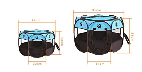 Cama para mascotas, portátil, plegable, de tela para jugar a mascotas, cachorros, perros, gatos, conejos, cobayas, corrales, corrales de juegos