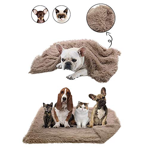 Cama para Perros Gatos y Mantas Perros 2 Piezas de felpa suave Camas redondas para rosquillas Almohadas para Perros Cojín para Camas para Gatos con Calentamiento Automático Cojín para Sofá para Perros