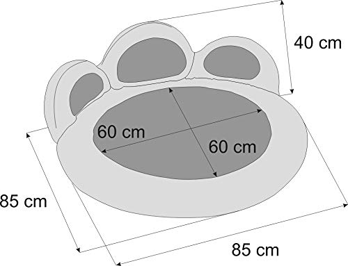 Cama para perros y gatos, cama para mascotas, tumbona para gatos, sofá redondo, cojín para perros, cama para perros, colchón para animales, color marrón, XL – Diámetro de 85 cm