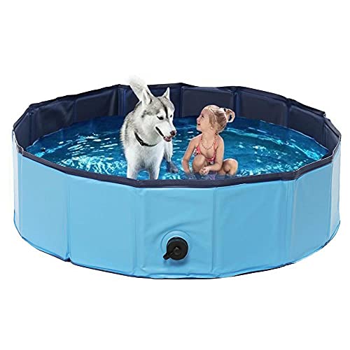 Cama Plegable para casa de natación para Perros de 80 * 20 cm, Piscina de Verano, plástico Duro, Plegable, Plegable, para Perros, Piscina para Mascotas, Perro para Mascotas Plegable