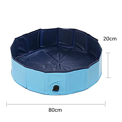 Cama Plegable para casa de natación para Perros de 80 * 20 cm, Piscina de Verano, plástico Duro, Plegable, Plegable, para Perros, Piscina para Mascotas, Perro para Mascotas Plegable